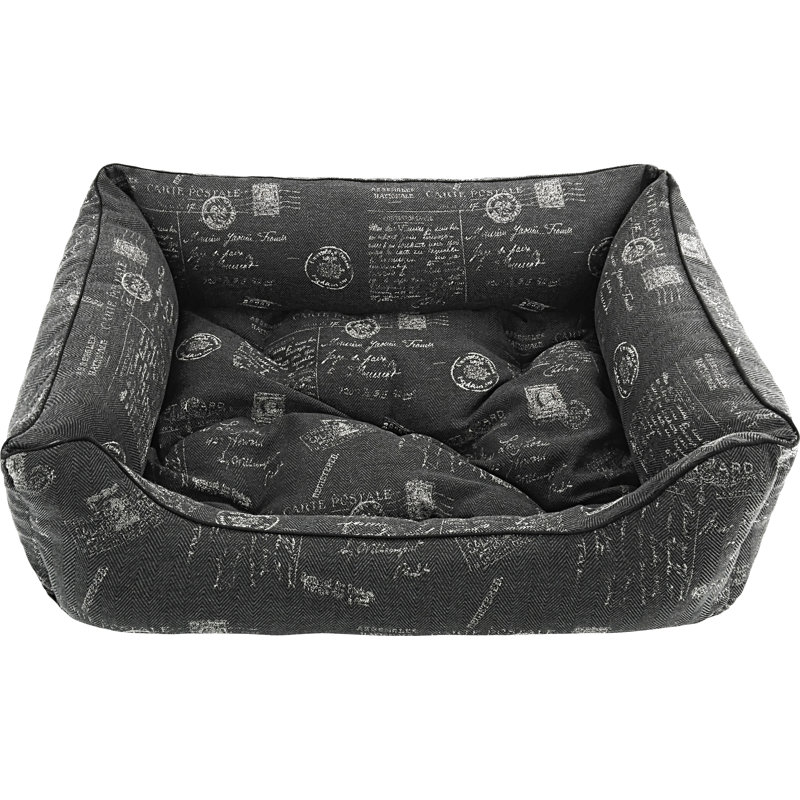 Orthopedic Polyester Pet Bed, Extra large (100cm W x 80cm D x 35cm H), Dark gray