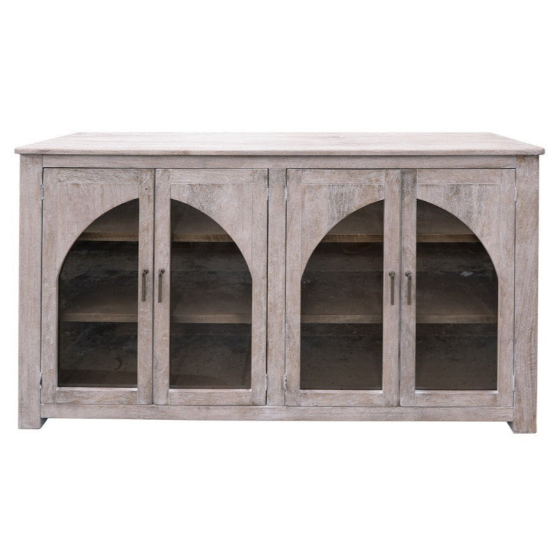 Acropolis Solid Wood 4-Door Multi-Purpose Console - 70"