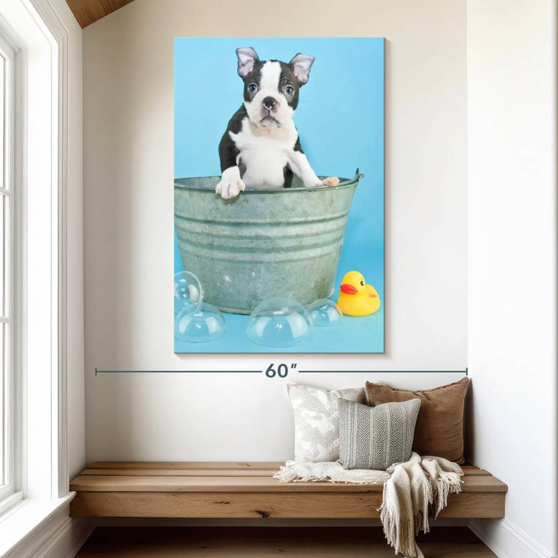 Brampt Bathing Terrier Dog, 51" H x 34" W