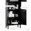 Armoire autoportante noire avec 2 armoires-1081689408