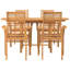 Ensemble repas 5 pièces Vidaxl Brun 63 po x 31,5 po x 29,5 po Vidaxl