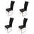 Dining Chairs Black Faux Leather-349533006