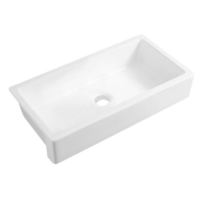 19'' L Farmhouse / Apron Single Bowl Fireclay Kitchen Sink