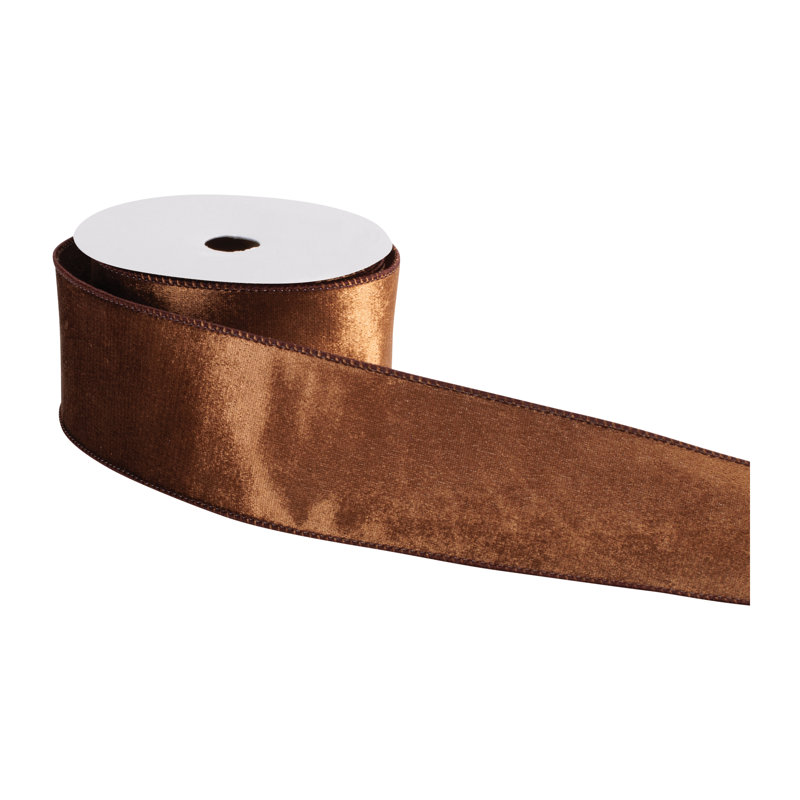 Ruban câblé rouille en velours 2,5 po x 10 po