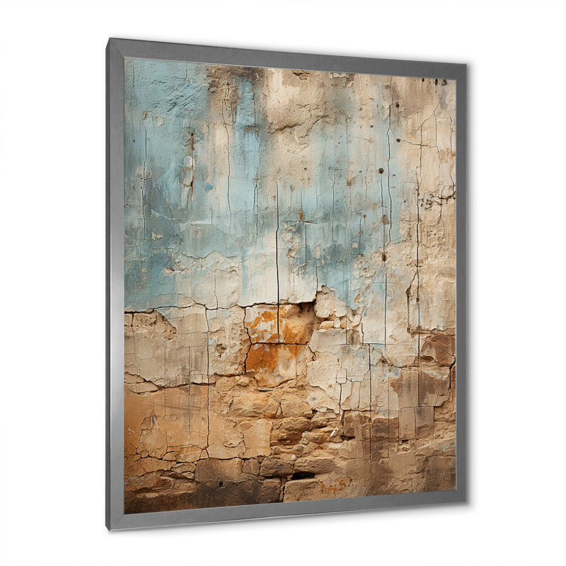 «Jacorius Hebrew Western Wall Collage I», reproduction sur toile, H 40 po x l 30 po x P 1,5 po, Cadre photo argenté