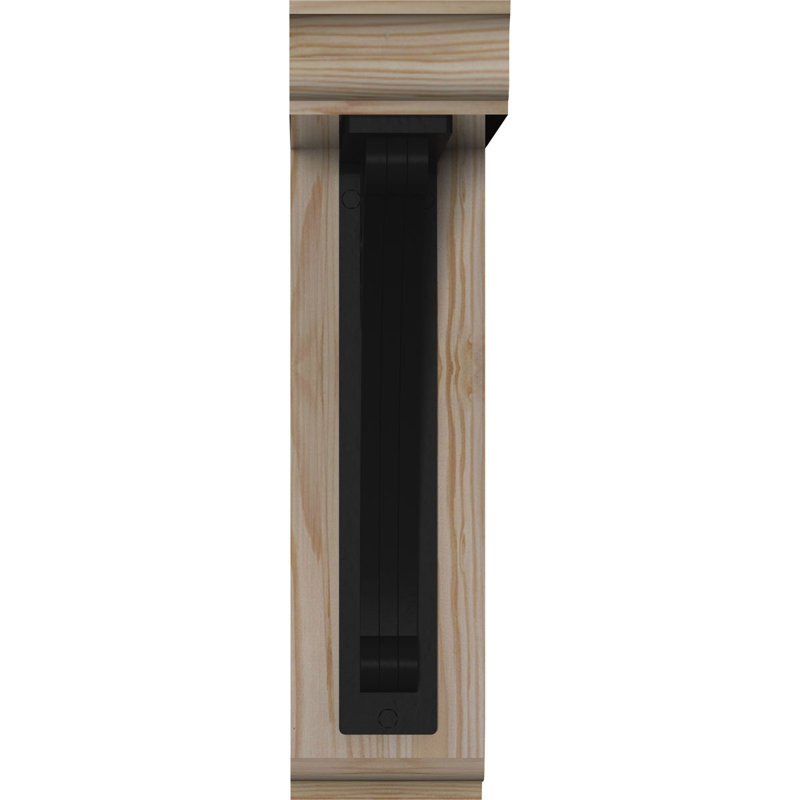 Crawley Traditional Traditional Ironcrest, H 16 po x P 14 po, Sapin de Douglas de l 3 1/2 po x T 2 po (lisse)