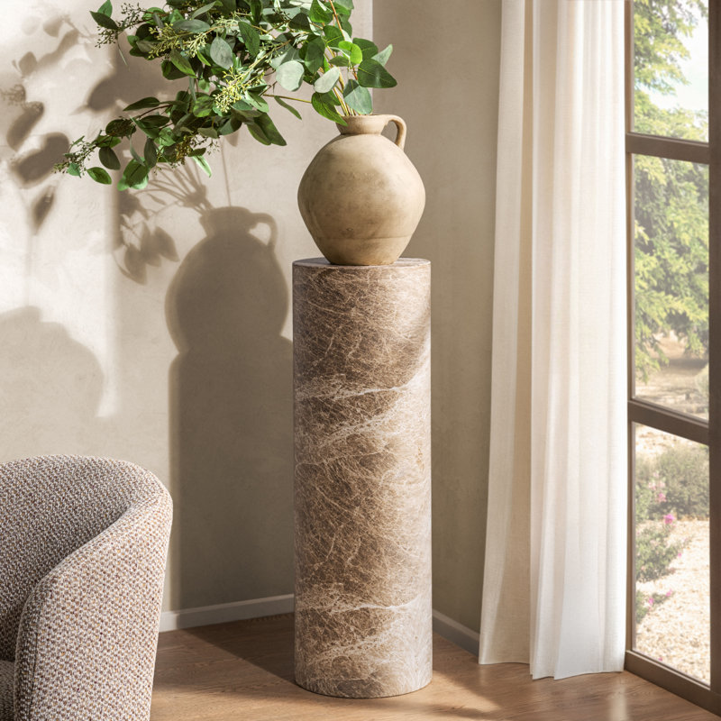 Norfolk Round Display Pedestal, 31" H x 34.5" W x 34.5" D, Green