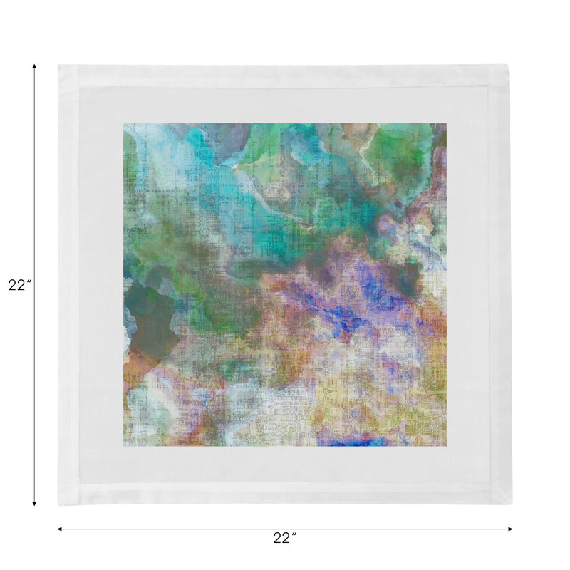 Impressionism Cotton Sateen Dinner Napkins, Coast