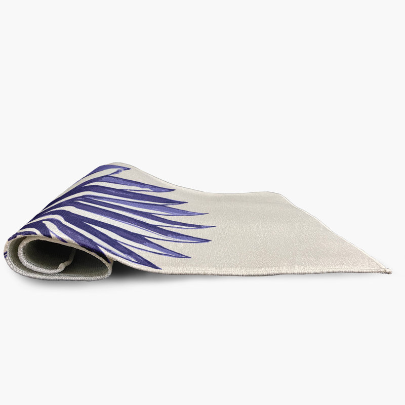 Tapis tissé à la machine en chenille mauve / gris, Rectangle 2 pi x 3 pi