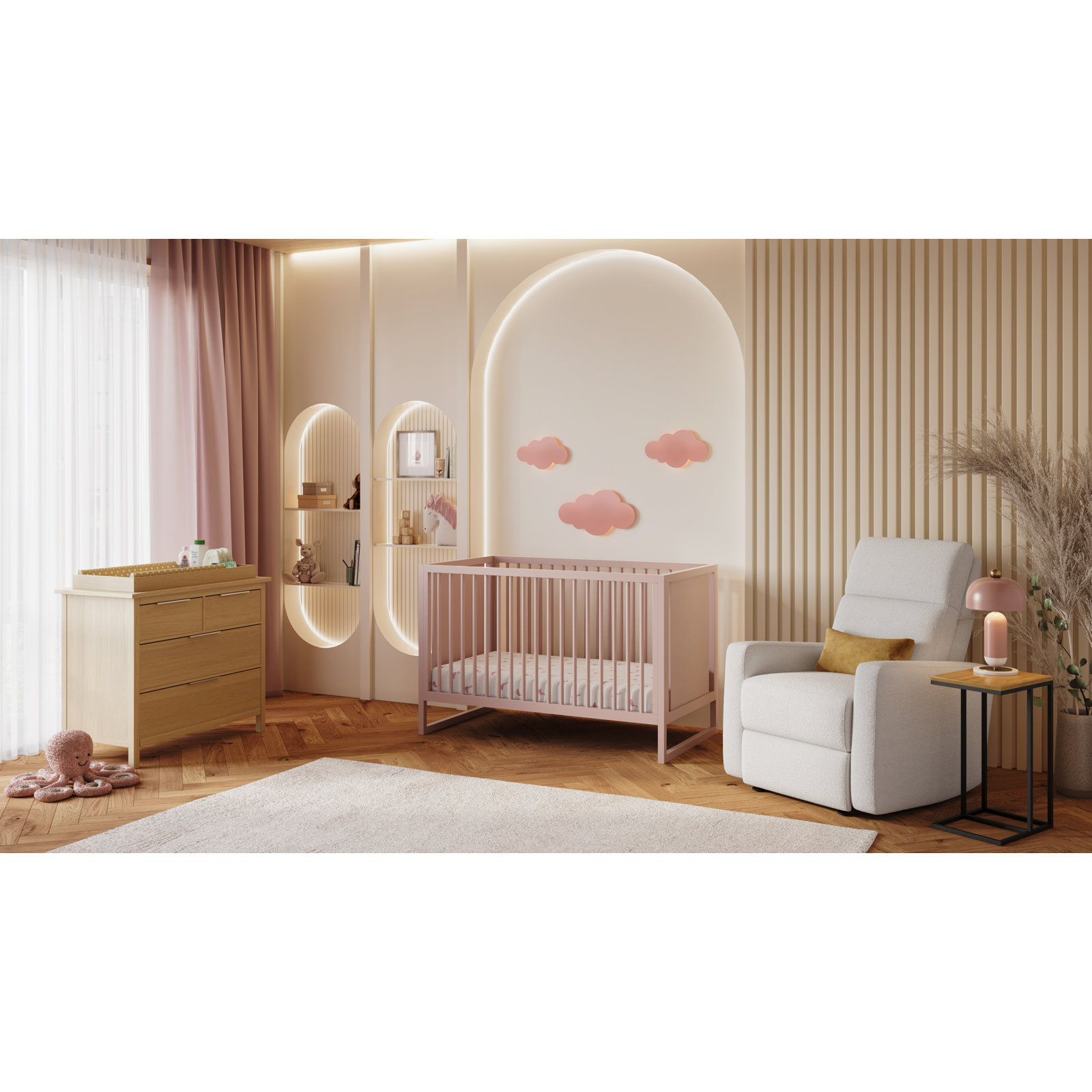 Convertible Crib, Blush
