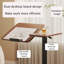 Bureau de chevet à hauteur ajustable, support pour ordinateur portable mobile avec table inclinable et roulettes pour canapé ou lit-121068401