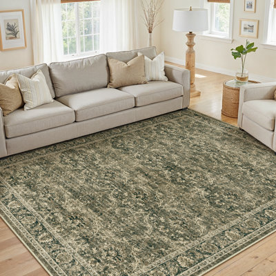 Tapis brun rétro pour salon Orihue