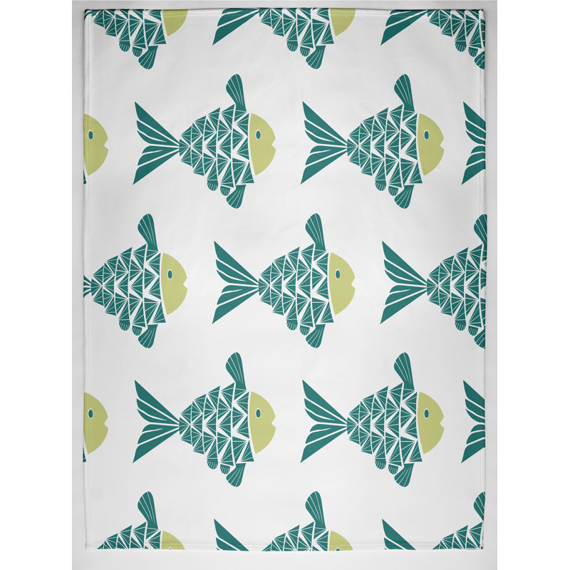 Huang Plain Weave / Muslin Throw Blanket, Teal
