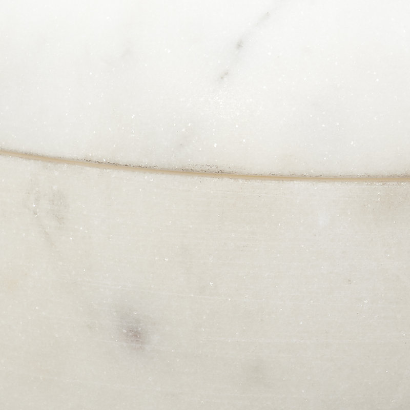 Handcrafted White Marble Decorative Storage Box with Lid