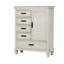 Commode 5 tiroirs Ranbir - blanc vieilli-1018580731