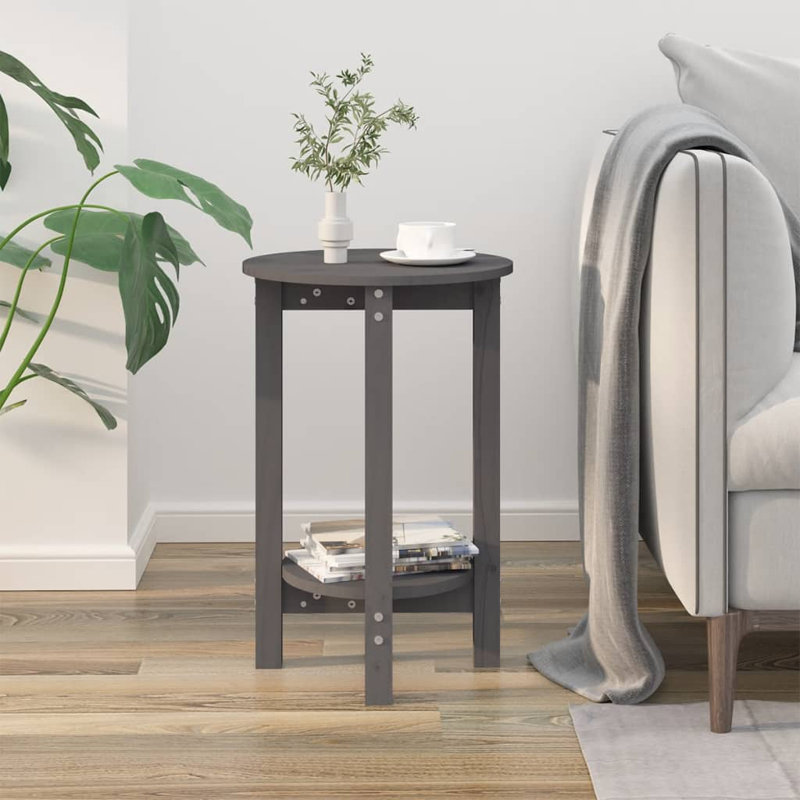Worsley Solid Wood Four Leg Coffee Table with Storage, Grey, 60cm H x 40cm W x 40cm D