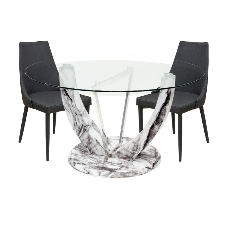 Eunice 4 - Person Dining Set, Charcoal