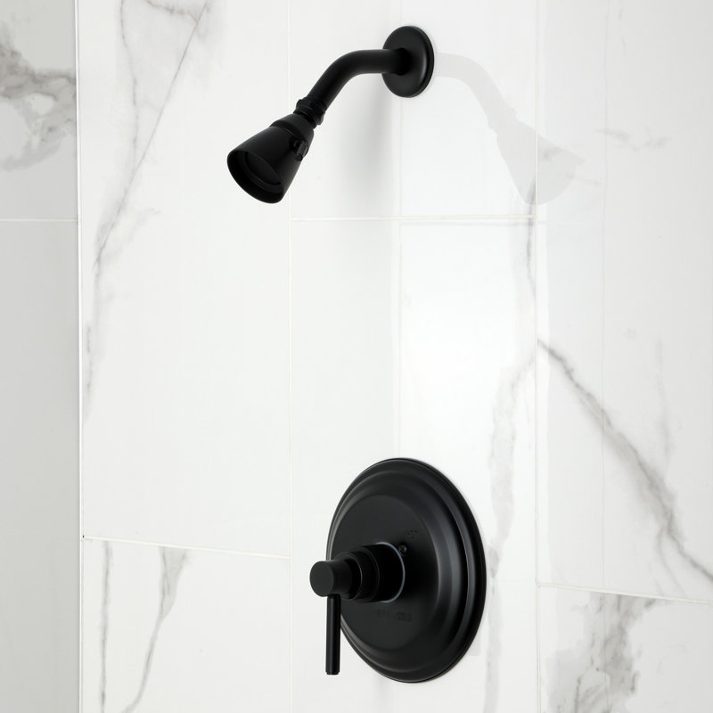 Kingston Brass Concord Single-Handle Pressure Balanced Shower Faucet, Matte Black