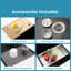 Évier de cuisine en acier inoxydable, bol simple, évier encastré à la main, avec planche à découper, passoire-118695879