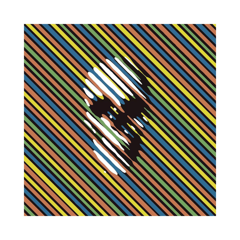 Stripe Skull by Ali Gulec - Wrapped Canvas Print, 93.98 cm H x 93.98 cm W x 3.175 cm D