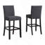Ensemble de 2 tabourets de bar en tissu avec garniture cloutée Biony, gris-121091502