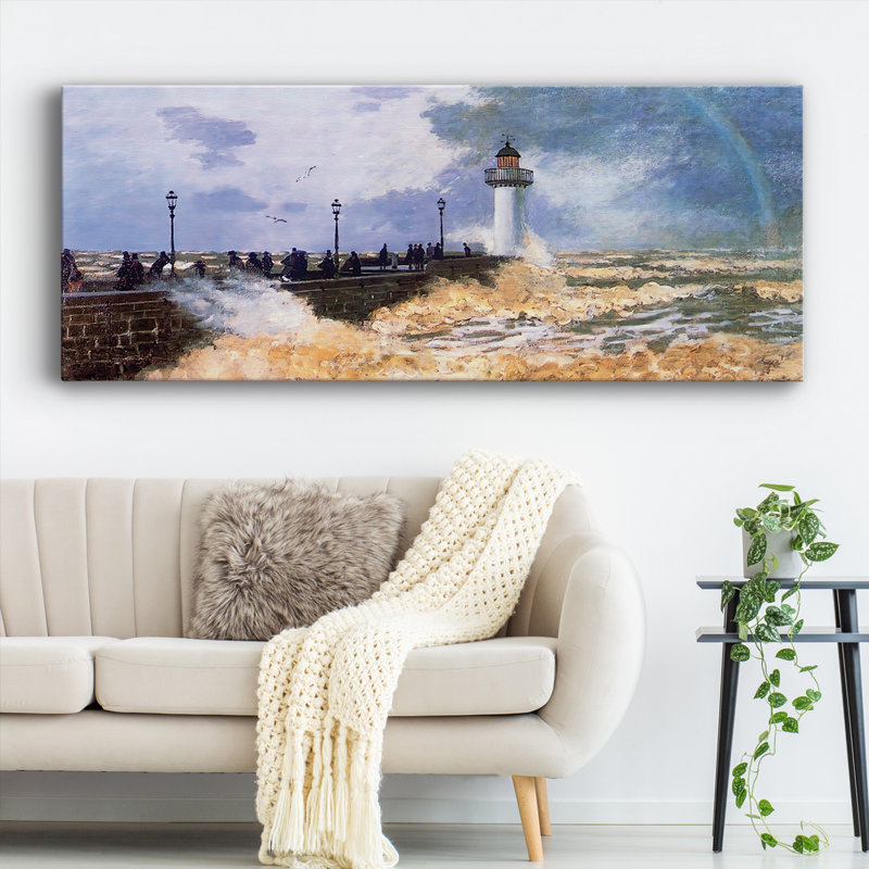 La jetée au Havre, 1868, reproduction sur toile, H 24 po x l 60 po x P 1,5 po