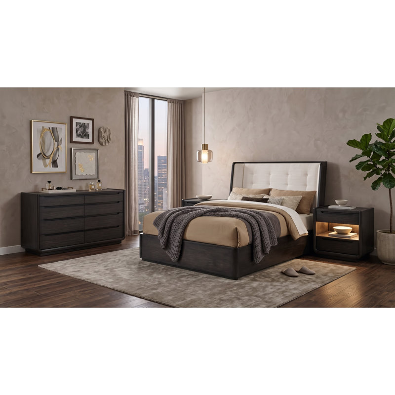 Lawson Burnished Black Queen 4-piece Bedroom Set