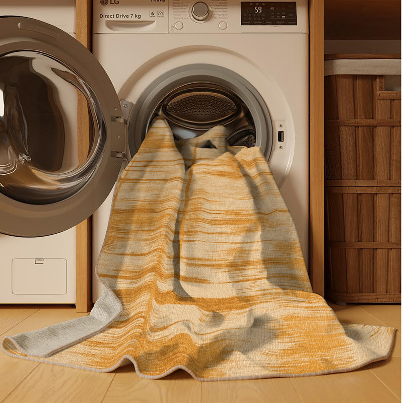 Tapis beige lavable à la machine