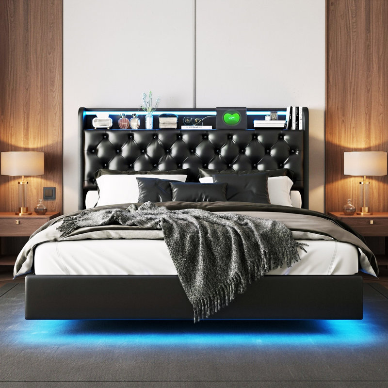 Upholstered Ottoman Bed, European Double (140 x 200 cm)