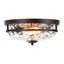 Plafonnier encastré Boatner avec verre martelé transparent-1226727587