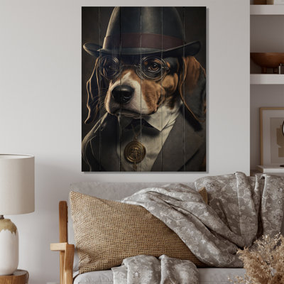 Heaba Mafia Beagle III - Animals Dog Wood Wall Decor