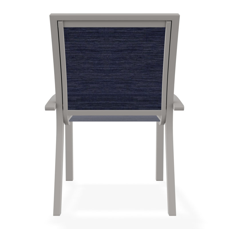 Kendall Outdoor Dining Chair, Collect Indigo, Warm Gray