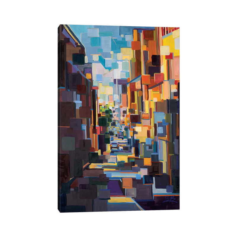 Long Hall In The City Deconstruction by Brooke Borcherding - Print on Canvas, No Frame, 66.04 cm H x 45.72 cm W x 1.91 cm D