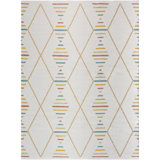 Bash Off-White/Pale Blue Outdoor Area Rug