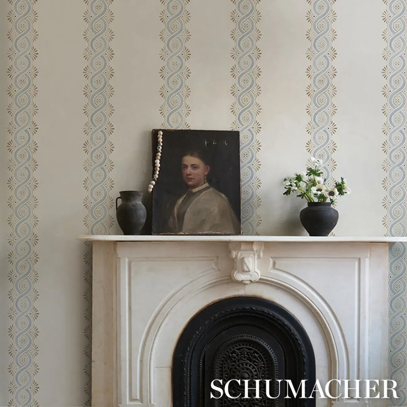 Leonidis Stripe Wallpaper, Blue