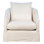 Laura Upholstered Performance Linen Slip Cover Occasional Chair In Oatmeal
