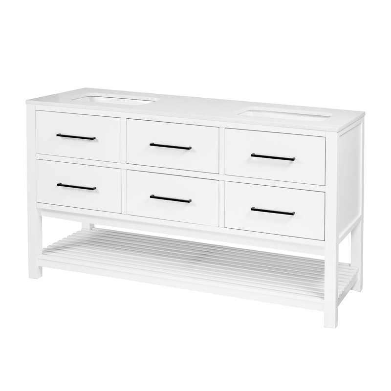 Meuble-lavabo double 60 po Frey