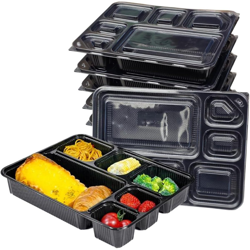 6 Compartment Takeaway Meal Prep Containers Pack Of 30