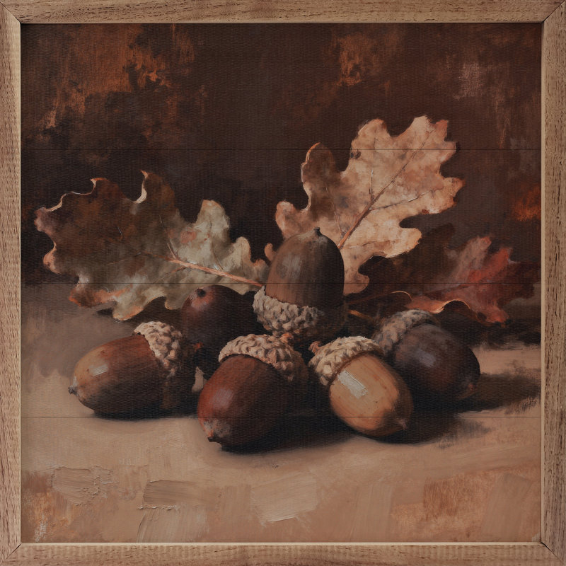 Neutral Acorns, 4" H x 4" W