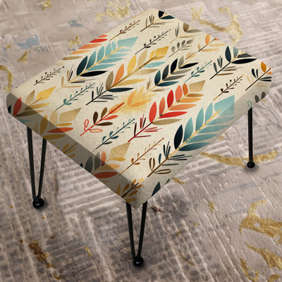 Ivory Boho Accents - Chevron Rectangle Ottoman