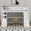 Lit mezzanine simple avec bureau et tablettes-1499608167