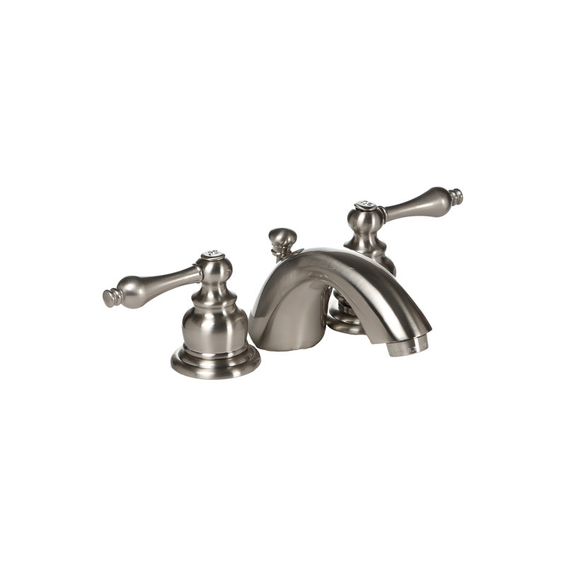 Elizabeth Widespread Bathroom Faucet with Drain Assembly, Satin Nickel/Chrome