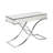 Skakke 42.25'' Glass Top Console Table