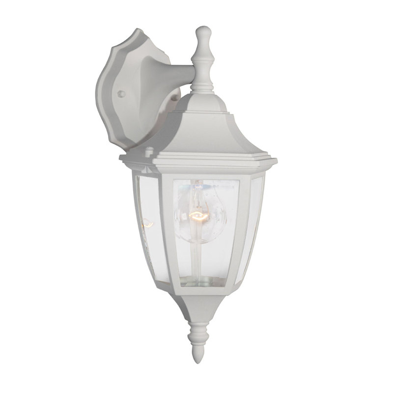 Lanterne murale d'extérieur H 14,25 po Slusser, Blanc