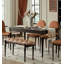 Table de salle à manger de style américain rétro, simple en bois massif noir