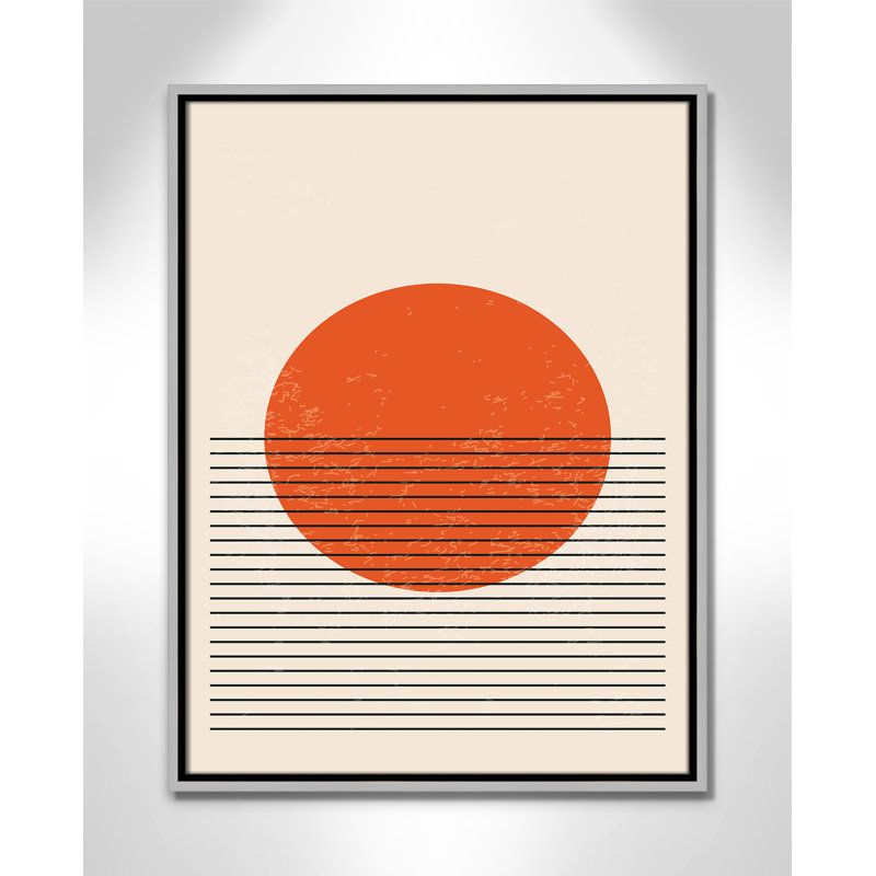 «Bright Minimal Series # 2» par Stanley, Toile avec cadre, Flottant argent, L 19,5 po x H 25,5 po