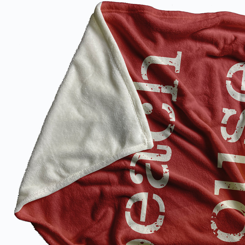 Couverture polaire Beach House, L 30 po x L 40 po, Rouge Ligonberry