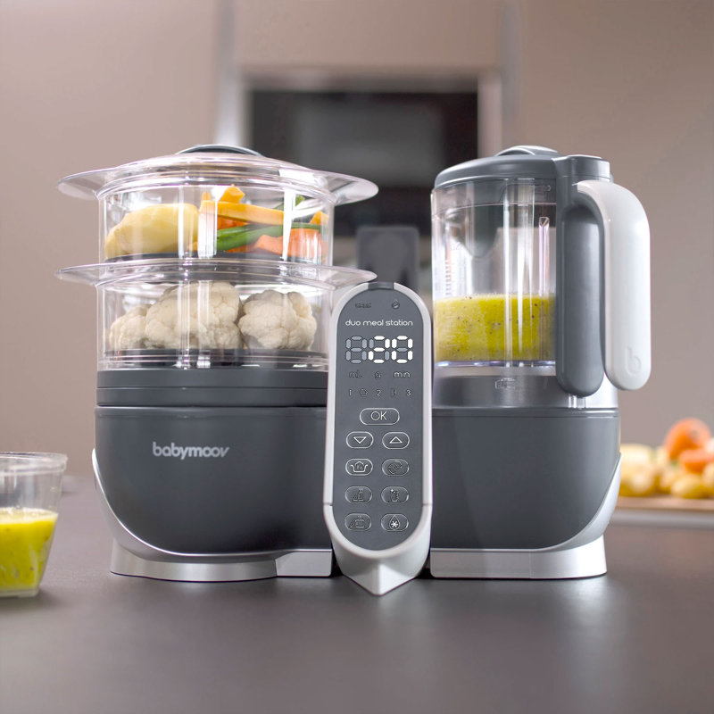 Babymoov Duo Meal Food Maker Processor with Steam Cooker & Multi-Speed Blender