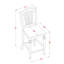 Ensemble de pub 3 pièces à hauteur de comptoir pour petits espaces comprenant une table de cuisine carrée et 2 chaises de salle à manger, 36 po x 36 po, noir et cerise-960262341-960262342-960262346