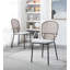 Ensemble de chaises de salle à manger et de café noir et gris